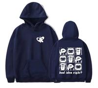 Trconk Sudaderas con Capucha Olivia Rodrigo Unisex Mariposa Print Sudadera con Capucha Casual Hip Hop Streetwear Harajuku Sudadera Guapo Manga Larga Jersey Otoño Invierno-Black||XS