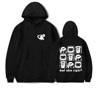 Trconk Sudaderas con Capucha Olivia Rodrigo Unisex Mariposa Print Sudadera con Capucha Casual Hip Hop Streetwear Harajuku Sudadera Guapo Manga Larga Jersey Otoño Invierno-Black||XS