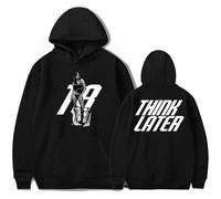 Trconk Tate McRae Think Later Tour Merch Sudaderas con Capucha Hombre Mujer Moda Casual Sudaderas De Manga Larga Sobredimensionado Único Pullover Hoodies XXS~4XL-Black||XXS