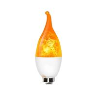 TRDEWR E14 E27 LED Bombilla De Llama 3 Modos Lámpara Fuego Maíz Parpadeante B22 Luz Efecto Dinámica 3W 5W AC85V-265V Bajo Consumo De EnergíA(3W E14 Tail 85-265V)