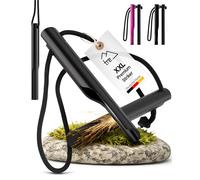 tre Feuerstahl XXL - revolucionario Striker - Iniciador de fuego premium, transmisión de potencia óptima, chispas extremas, diseño compacto, eternamente duradero, pedernal, exterior, camping, fuego y
