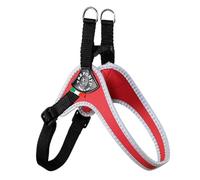 Tre Ponti Fibbia pequeño Perro arnés con Correa Ajustable para el Vientre, 3,5 cm, Color Rojo