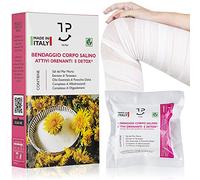 TRE PURI Vendaje drenante para piernas fabricado en Italia - Vendaje anticelulitis adelgazante reafirmante - Ultra resistente, profesional, certificado Eco Bio - Incluye 1 pantalón en cartene y libro
