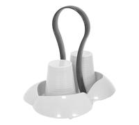 Tre Ti Gaia más portabicchieri, Blanco, Talla única,