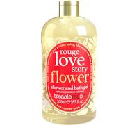 Treaclemoon Rouge Love Story - Gel de ducha y baño, 500 ml, con fragancia natural de jazmín, limpiador lujoso y fragante para una experiencia de baño romántica