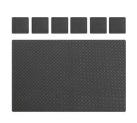 Treadmill Mat, High-Density Pad, 10 x 10 x 0,5 cm, 3,94 x 3,94 x 0,2 pulgadas, Fitness Equipment Protection, Ejercise Floor Shield, Carpet Hardwood Safe, Home Gym Use Silicona