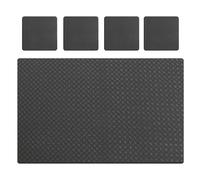 Treadmill Mat Noise Reduction, Anti Vibration Pad, 10 x 10 x 0,5 cm Adorable Rowing Machine, Workout Floor Protector Carpet and Hardwood, Ejercise Equipment Mat for Treadmill