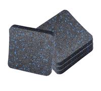 Treadmill Pads, Walking Floor Pads, Vibration Reduction Rubber, Noise Dampening Shock Absorbers, Interior Outdoor Home Gym Use, 3.94x3.94x0.47 pulgadas, Black Color, 4 piezas