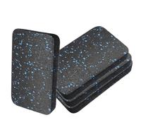 Treadmill Pads, Walking Floor Pads, Vibration Reduction Rubber, Noise Dampening Shock Absorbers, Interior Outdoor Home Gym Use, 3.94x3.94x0.47 pulgadas, Black Color, 4 piezas
