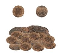 Treasure Adventure Coin Set - 100 Piece Pirate Tokens, Metalic Fantasy