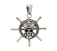 Treasure Bay Collar colgante de plata - collar colgante cráneo piratas aztecas del Caribe Para hombre Plata