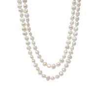 Treasure Bay Elegante y clásico collar de perlas de agua dulce de 8 a 9 mm para mujer, Perla, Perla