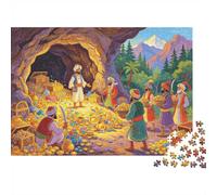 Treasure Hunt Team Puzzle 1000 Piezass Papel Reciclado Ilustración de Fábula Puzzles for Personas Mayores Juego Educativo Descompresión Alivia la Demencia Senil Regalo 52x38cm/1000pcs