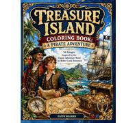 Treasure Island Coloring Book: A Pirate Adventure: 54 Images to Color: Inspired by the Classic Adventure Novel: Pirate Ships, Treasure Maps, Hidden ... beloved literary classic stories to color)