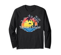 Treasure Island Florida Retro Sunset Manga Larga