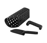 Treasure Kit y juego de herramientas para detección de metales, pala de playa robusta para abdominales, caza, fácil de llevar, pala de excavación para adultos y niños, color negro