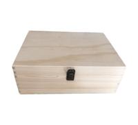Treasure Lock Box - Marco de almacenamiento de madera natural versátil, herrajes decorativos para logística interior de apartamento, pieza de alto rendimiento de aseo personal, artículo personal útil