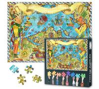 Treasure Maps - Rompecabezas de 1000 piezas para adultos, mapa pirata de tesoros mayas y aztecas, rompecabezas de aventuras vintage, 1000 piezas, desafíos imposibles, 19.5 x 27.5 pulgadas