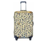 Treasure Maze - Funda de equipaje de viaje para equipaje de 18 a 32 pulgadas, lavable, resistente a los arañazos, Mapa del tesoro del laberinto, S