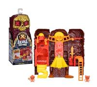 TREASURE X Lost Lands Skull Island Lava Tower Micro Playset, 15 Niveles de Aventura. Sobrevive a Las trampas y descubre 2 Figuras de acción de tamaño Micro. ¿Encontrarás un Tesoro bañado en Oro Real?