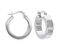 TreasureBay - Aretes de aro de plata de ley | Pendientes de aro gruesos y atrevidos para mujeres y niñas, Plata de ley, sin piedra, sin perla