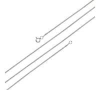 TreasureBay Cadena de plata de ley 925 de 1,1 mm, cadena cubana de cadena de trazas de cadena de longitud 40/45/48/50/52/55/60 cm, Plata esterlina