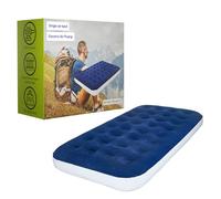 Treaton, Colchón de aire inflable de lujo duradero de 8.5 pulgadas con tecnología Comfort Coil y bomba de alta capacidad, bueno para camping, hogar y viajes portátiles, matrimonial, color azul