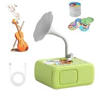 Treatregard Kids Phonograph with 96 Cards, Early Education Phonograph Story Machine, Record Players, Story & Music Player, Fun Sound Effects Improves Listening Skills, Enhances Vocabulary(Verde)