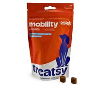 Treatsy Movilidad Perro -25kg - Complemento Veterinario Articulaciones - Colágeno Tipo II UC-II, Membrana de Cáscara de Huevo - 60 Snacks -