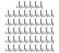 Treble Hooks - Heavy Duty Fishing Gear, 50PCS Stainless Steel 4X-Strong Tridents Hooks for Saltwater or Freshwater Fishing | Durable Tackle Jig for Catfish, Bass, Trout, and Alligator River Adventures