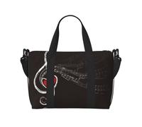 Treble Love and Music - Bolsa de viaje cruzada para adultos, apta para viajes, camping, picnics