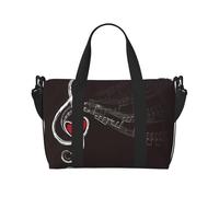 Treble Love and Music - Bolso bandolera portátil para mujer, ideal para gimnasio, entrenamientos, viajes y viajes