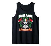 Trébol de Bomberos irlandés Departamento de Irlanda Cruz de Malta Orgullo Camiseta sin Mangas
