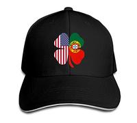 Trébol De La Bandera De Portugal Y Estados Unidos Hombre Mujer Aire Libre Gorra Ajustable Sombrero De Sol Peso Ligero Sombrero-Papá para Hip Hop Caza Trucker