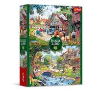 Trefl- Trébol - Puzzle 2en1: Vida Idílica - 2 x 500 Elementos - Conjunto de Dos Rompecabezas, DIY, Diversión Creativa para Adultos y Niños a Partir de 10 años, Multicolor (37494)