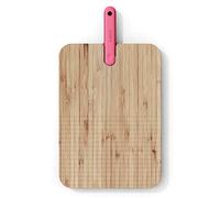 Trebonn - Artù Integrated Knife Bread, tabla de madera de bambú con cuchillo de pan seghettado, 43 x 24 x 2,2 cm para pan, pizzas, zumos y otros productos desinfectados