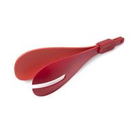Trebonn Twins Salad Server, Juego de Cubiertos para Ensalada Compuesto de Cuchara y Tenedor. Separadas para Mezclar, Unidas con Pinza para Servir y compactas en el cajón, Nylon, Multicolor, Regular