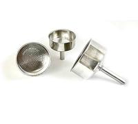 Tredoni Embudo de Aluminio -Reemplazo- Tamaño 6 Tazas Cafetera Espresso de Aluminio Olla Moka- 6,5 cm (6 Tazas)