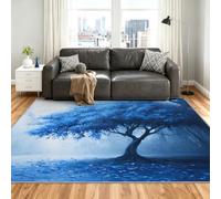 Tree Alfombra 140x200cm, Abstract Tree Alfombras for Living Room | Washable Soft Anti-Slip Moqueta for Bedroom Bedside Dining Table Decor