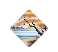 Tree At The Water'S Edge - Ambientadores para coche, 6 unidades, cuadrados, para colgar en tabletas de aromaterapia, ambientadores perfumados para dormitorio y baño