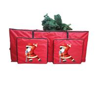 Tree Bags - wreath storage bag | christmas tree storage bag | UV Resistant with 2 Front Pockets | Holiday Supplies Wreath Organizer Pouch | christmass village organizer for Laundry Living Room