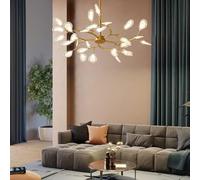 Tree Branch Chandelier Romantic Acrylic Decorative Ceiling Lighting 18 Head Lanterns Hanging Lights Compatible with Living Room Home Droplight,Pendant Ceiling Light