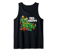 Tree-Ceratops Árbol de Navidad Ceratops Xmas Dino Camiseta sin Mangas
