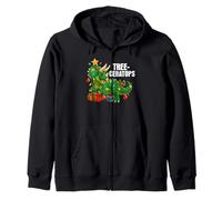 Tree-Ceratops Árbol de Navidad Ceratops Xmas Dino Sudadera con Capucha