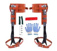 Tree Climb Kit, Outdoor Height Harness, Adjustable Gear for Logging Trimming Hunting Fruit Picking Survival Adventure Observation Recreation Accessory with Foot Spikes Safety Strap Climbing Support