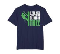 Tree Climbing Leñador Árbol - Bosque Podador Arborista Camiseta, Hombre Tallas Grandes, Azul Marino, 3X Alto