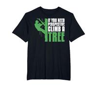 Tree Climbing Leñador Árbol - Bosque Podador Arborista Camiseta, Hombre Tallas Grandes, Negro, 6X Alto