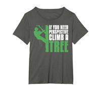 Tree Climbing Leñador Árbol - Bosque Podador Arborista Camiseta, Mujer Tallas Grandes, Asfalto, 6XL Grande