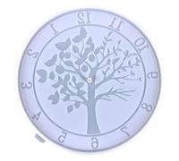 Tree Clock Wall Mold - Molde de silicona artística, tema natural detallado