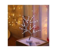Tree Desktop Led Glowing Tree Light, Battery and Usb Touch Switch Lighting, Holiday Use,Color: Snowflake + White Light